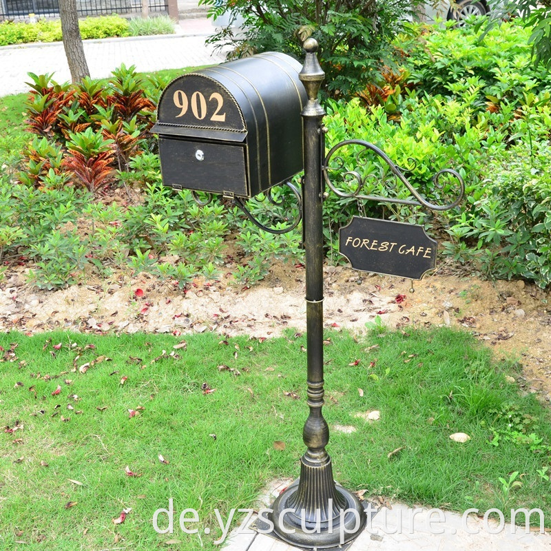 bronze mailbox statue